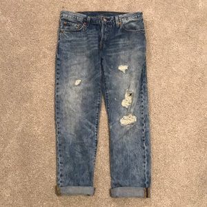 Levi Strauss & Co distressed denim jeans